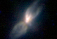 This composite near-infrared was taken with the Keck Laser Guide Star Adaptive Optics System. Field of View is 3