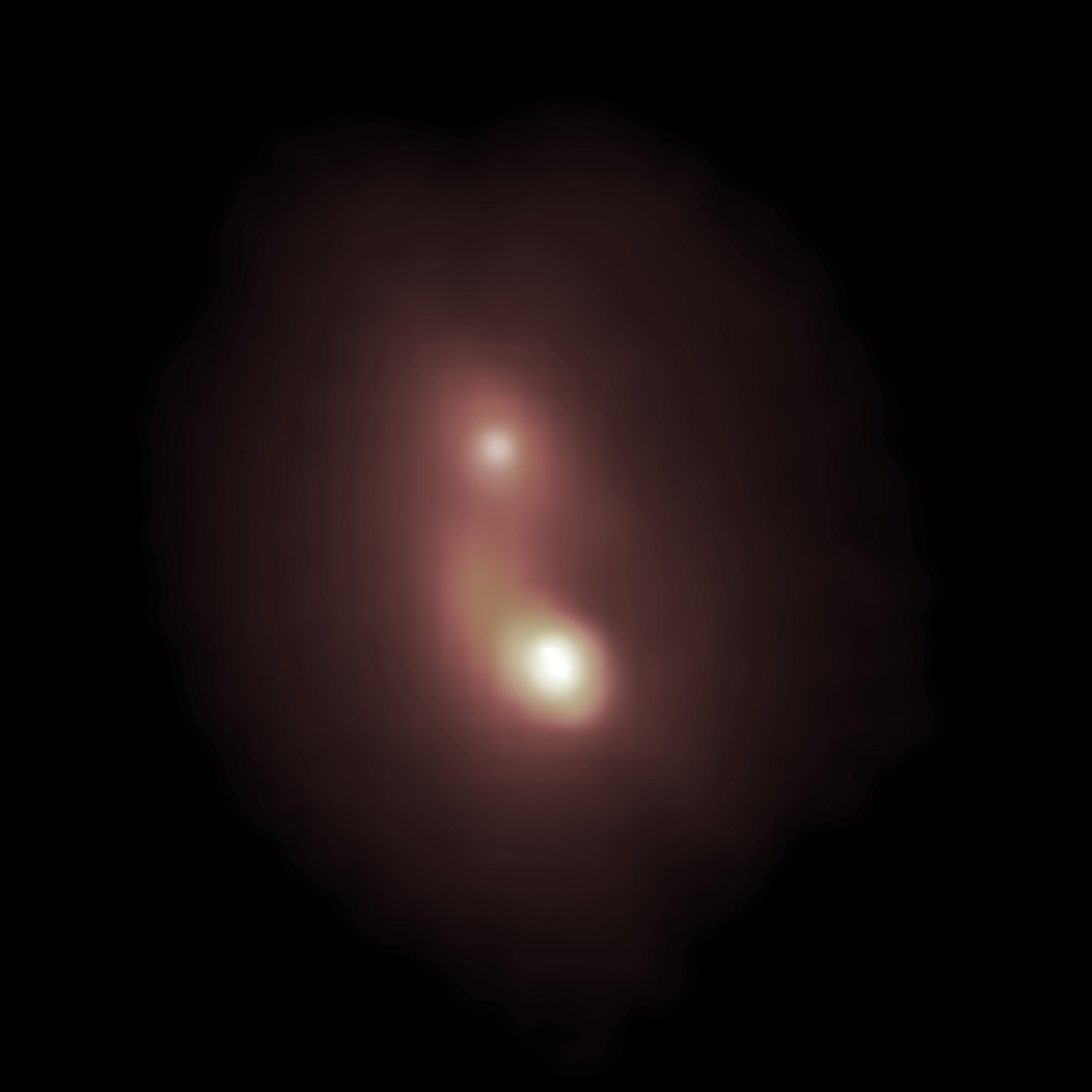 A Pair of Black Holes Dining Together in Nearby Galaxy Merger